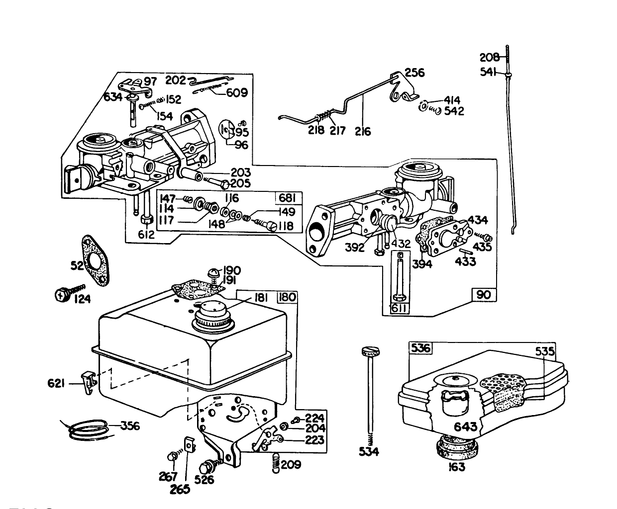 Engine Briggs & Stratton Model No. 130232 Type No. 0497-01