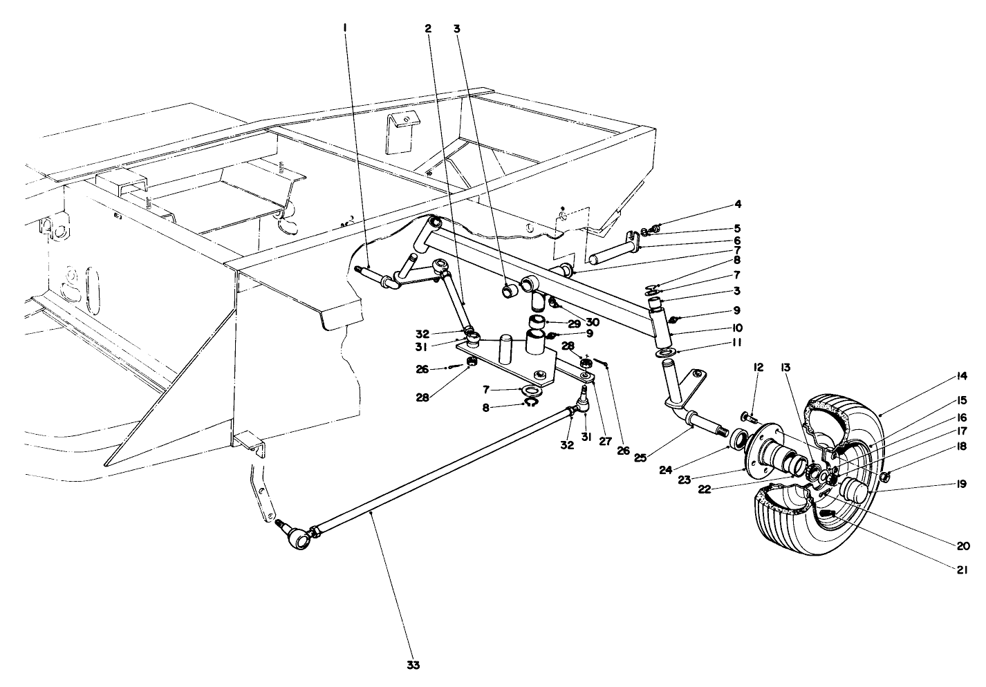 Rear Axle And Wheel Assembly