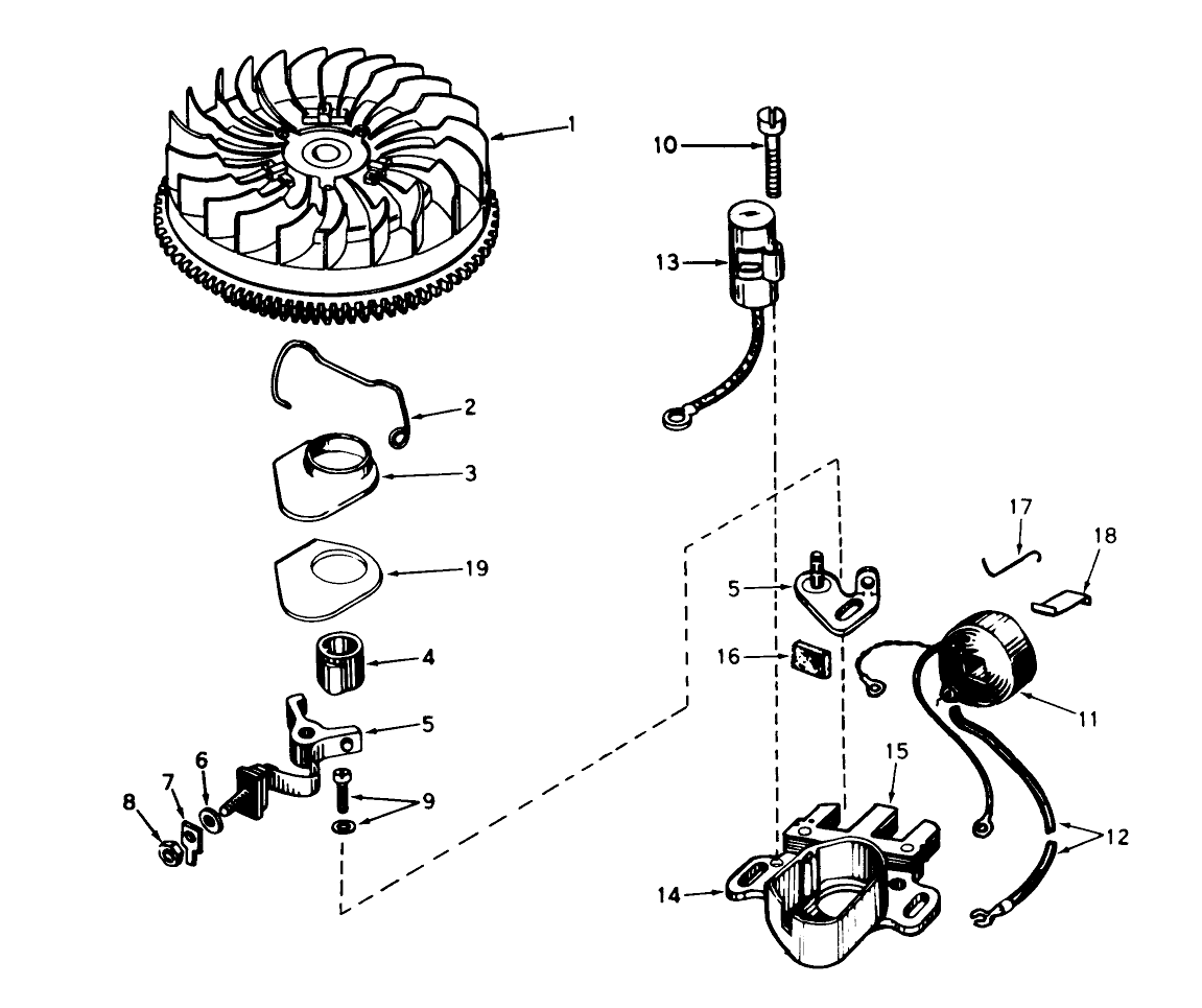 Magnet0 N0. 610866 (5 H.p. Snowthrower Model No. 31625)
