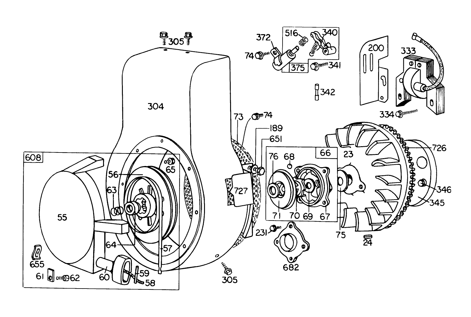 Rewind Starter Assembly