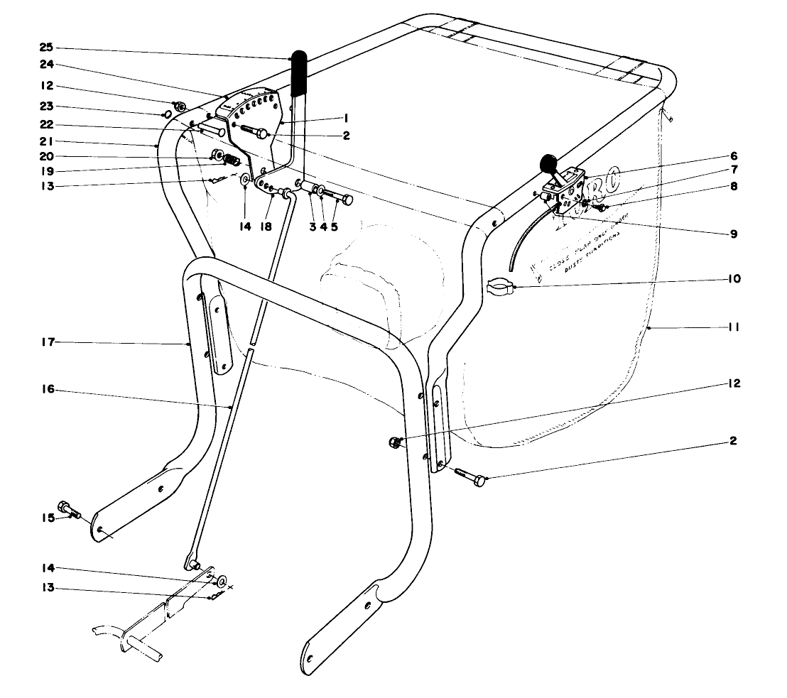 Controls & Handle Assembly (model 62912)