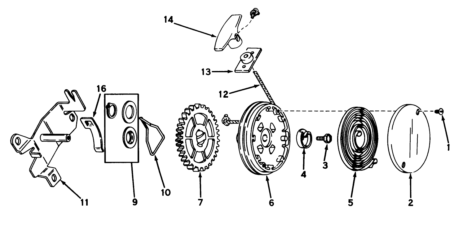 Rewind Starter No. 590450a (mower Model No. 21610)(engine No. Tnt 100-10042)