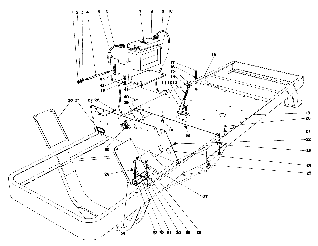 Toe Board And Battery Assembly