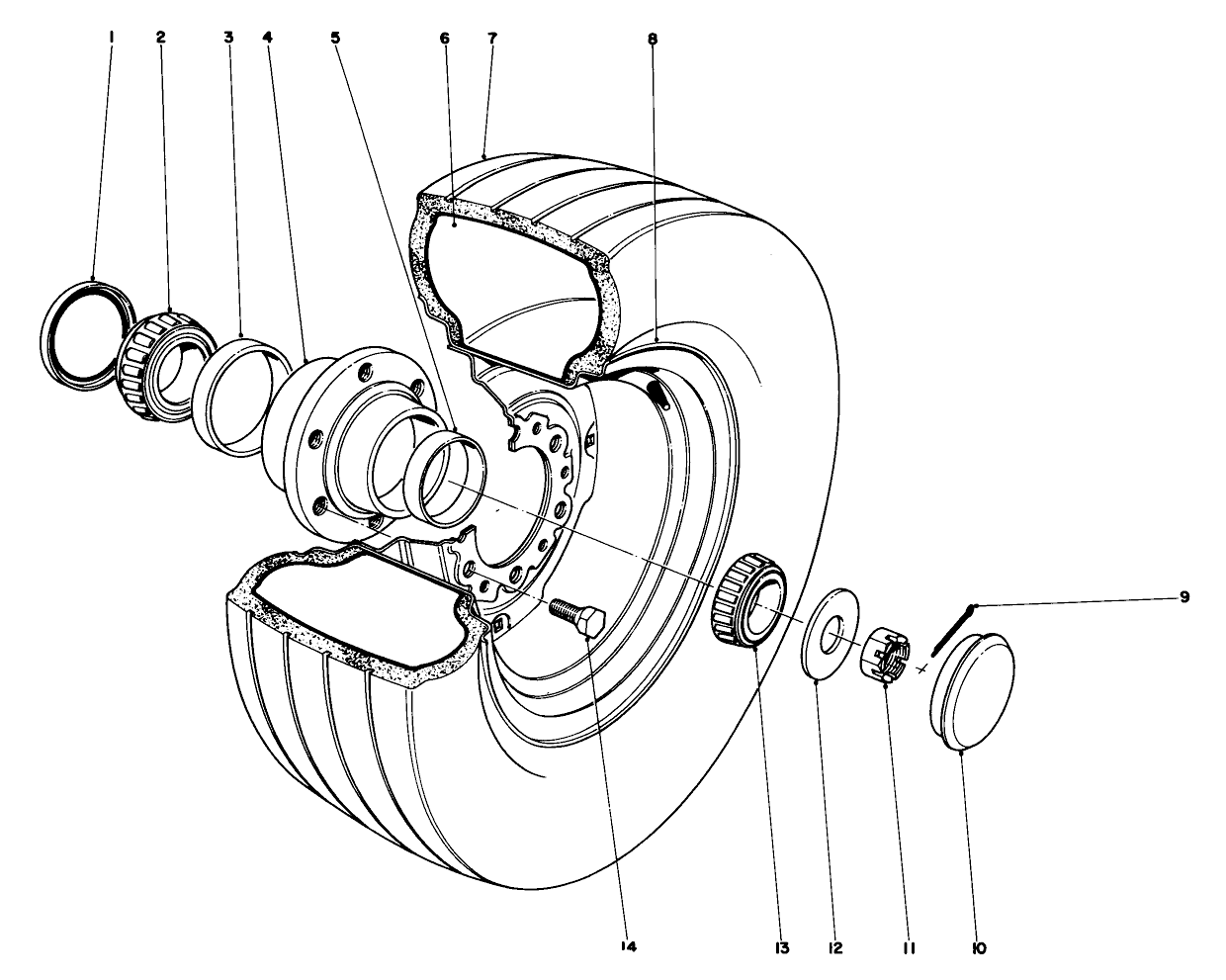 Front Wheels And Rim-6:70x15 General Tractor And Parkmaster 5 And 7