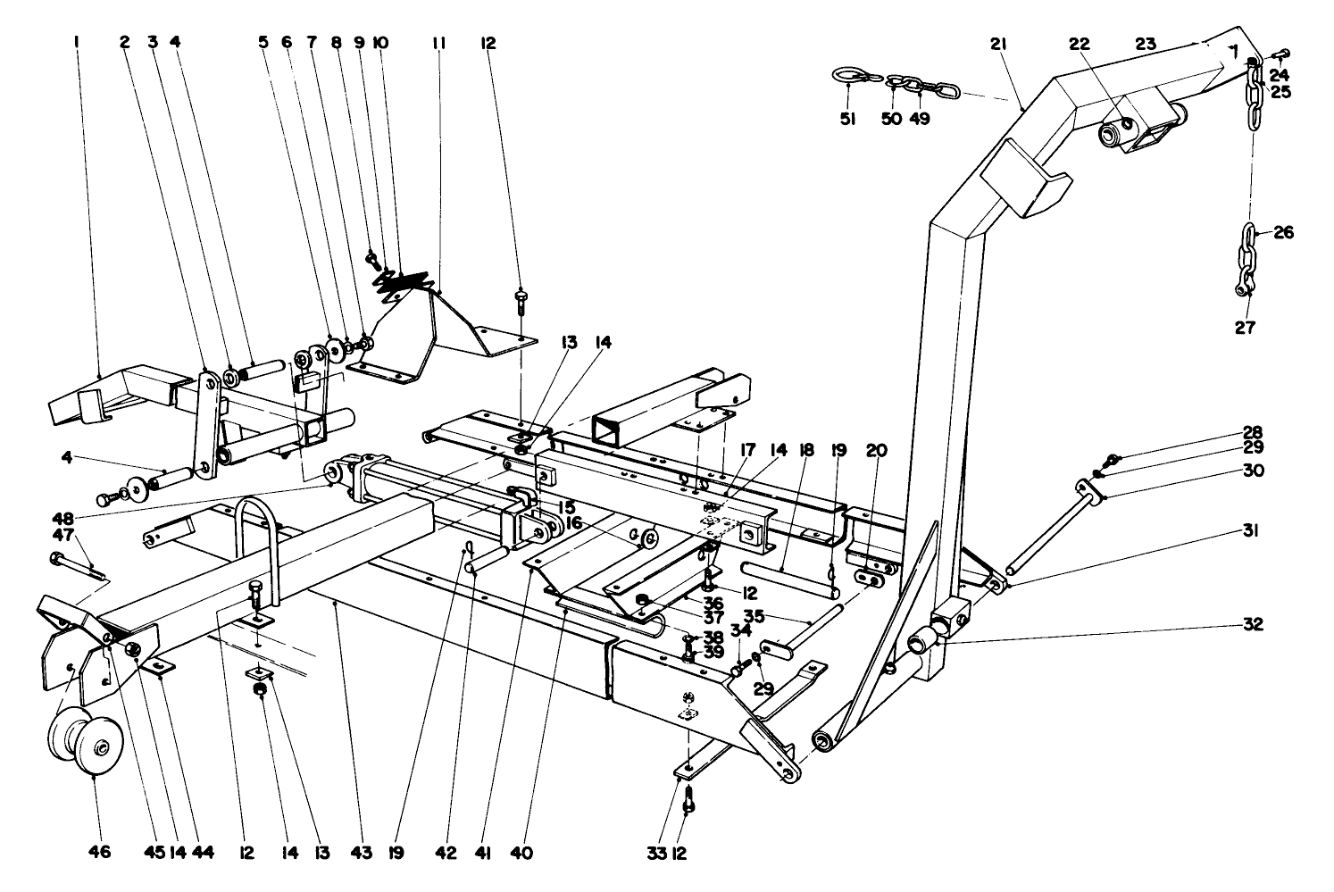 Main Frame Assembly-Rear Center Parkmaster 9