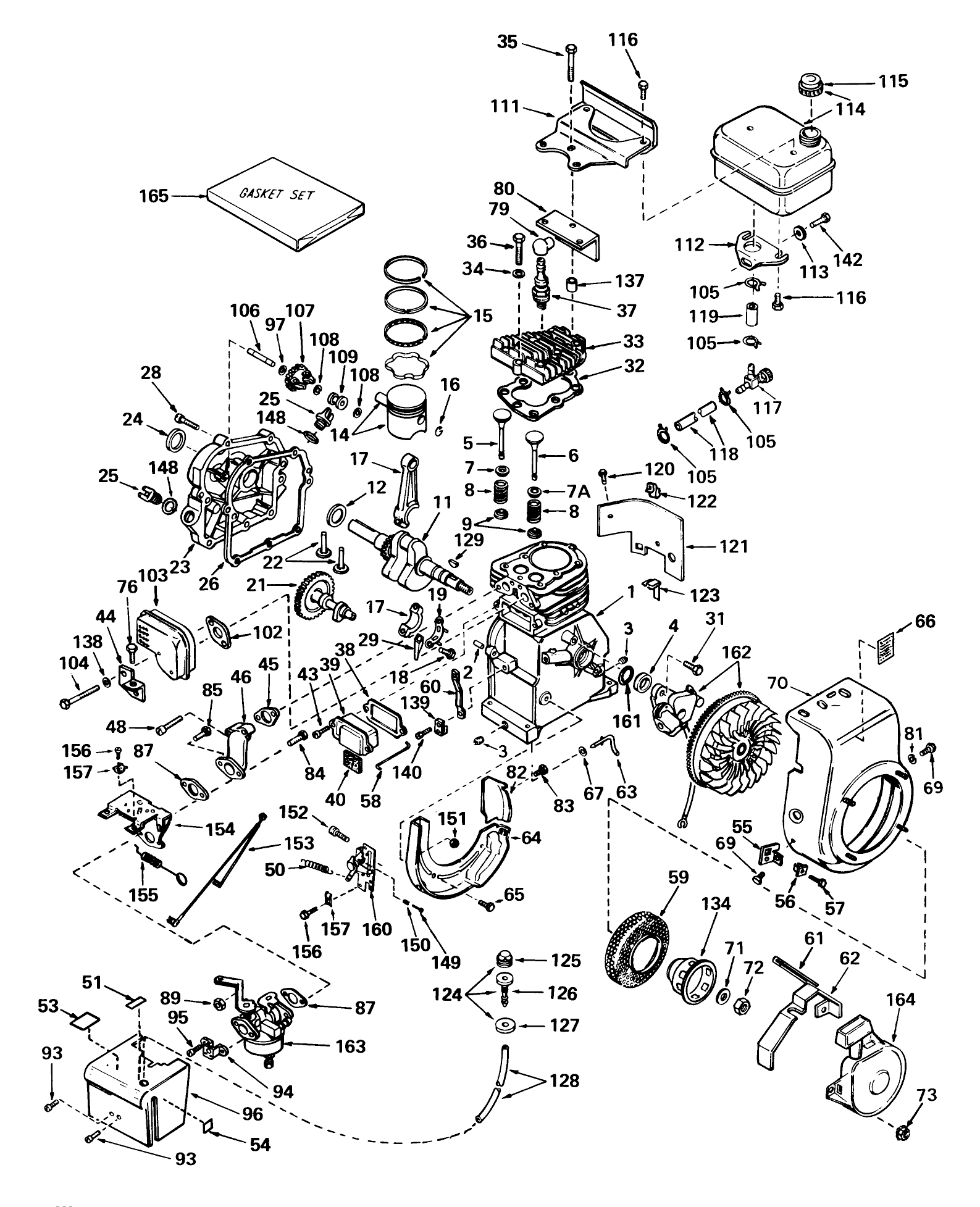 Engine, Tecumseh Model No. Hs50-67074a (continued) (5 H.p. Snowthrower Model No. 31625)