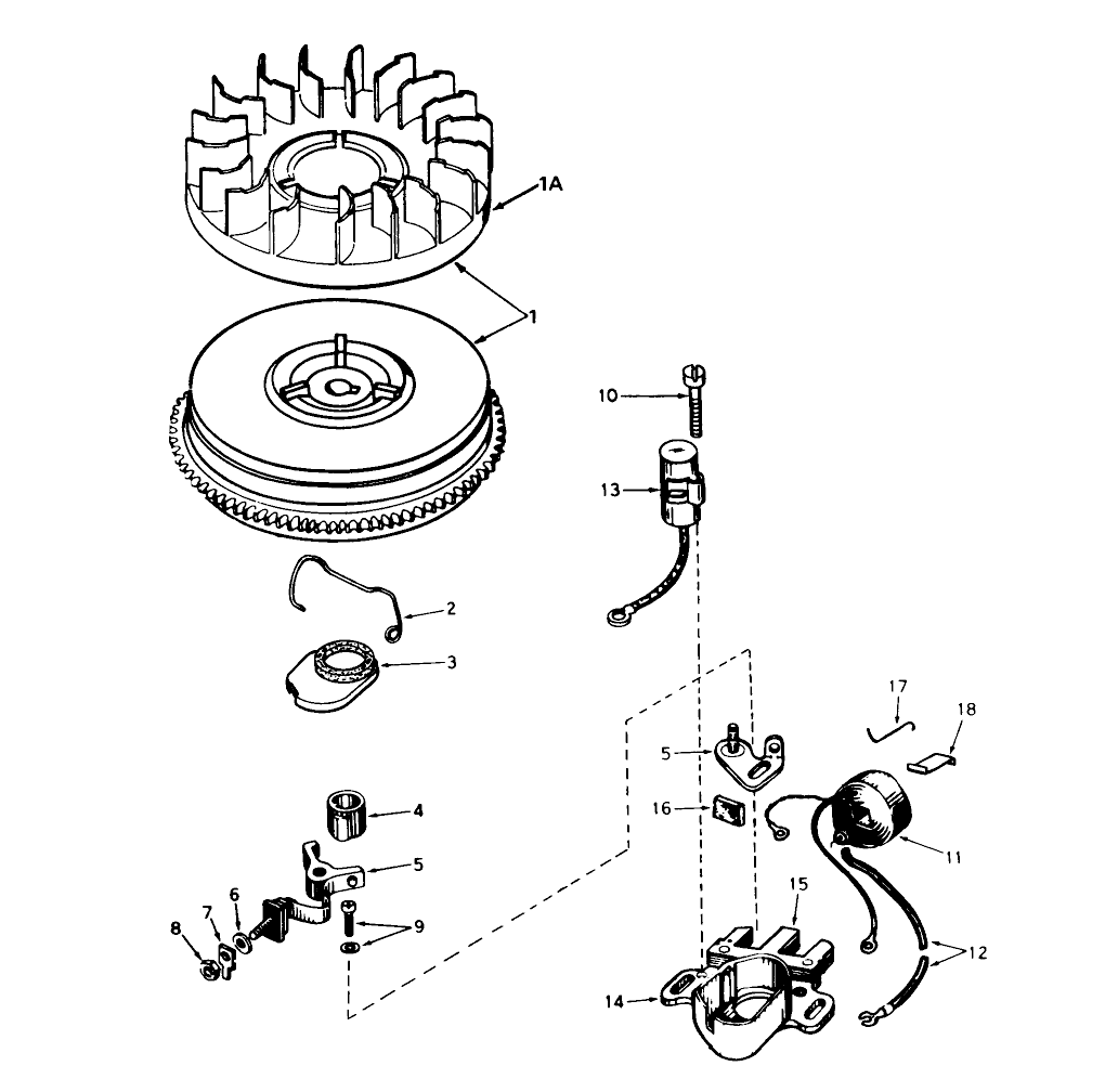 Magneto No. 610944 (5 H.p. Snowthrower Model No. 31625)