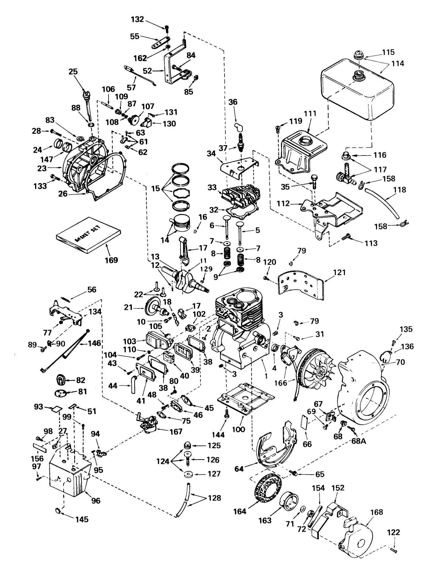 Engine Tecumseh Model No. H70-130176c (7 H.p. Snowthrower Model No. 31677)