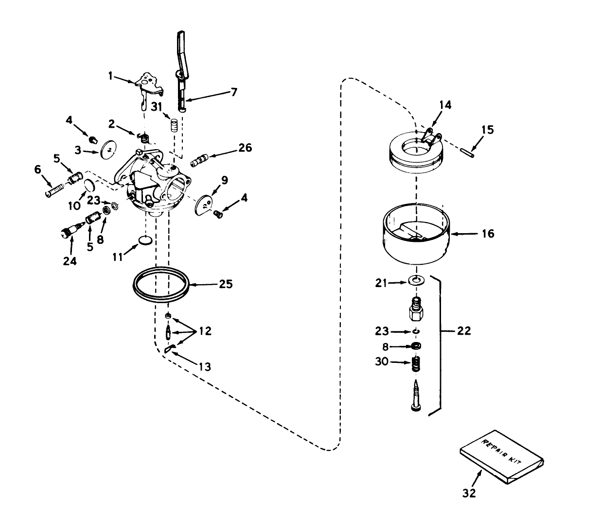 Carburetor No. 631920 (7 H.p. Snowthrower Model No. 31677)