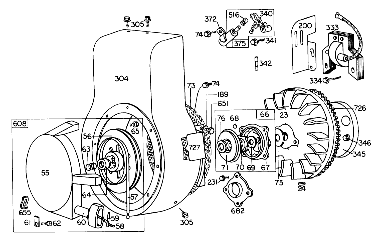 Rewind Starter Assembly