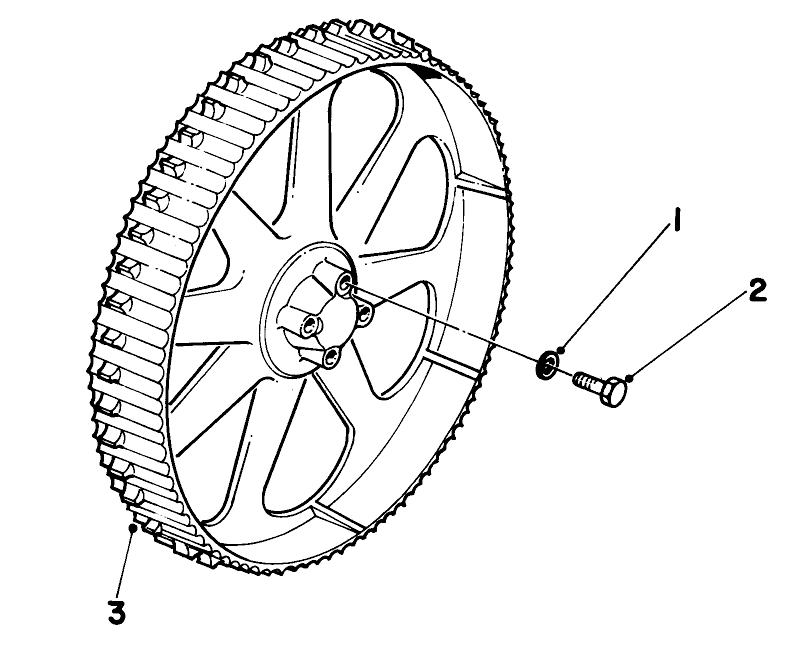Cast Drive Wheel Kit No. 01336 (optional)