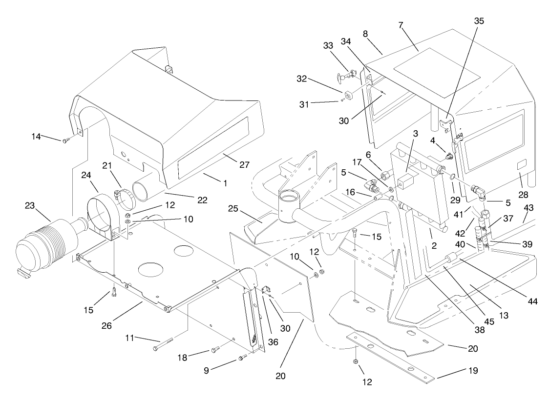 Shrouding & Oil Cooler Assembly