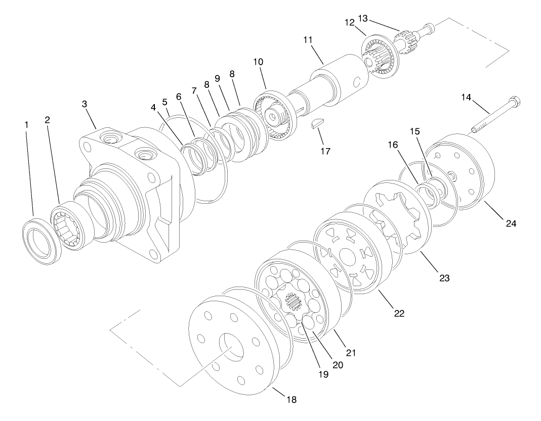 Hydraulic Drive Motor Front No. 75-9830