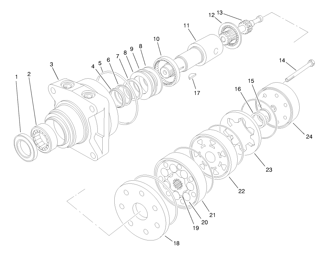 Hydraulic Drive Motor Left Rear No. 75-9831