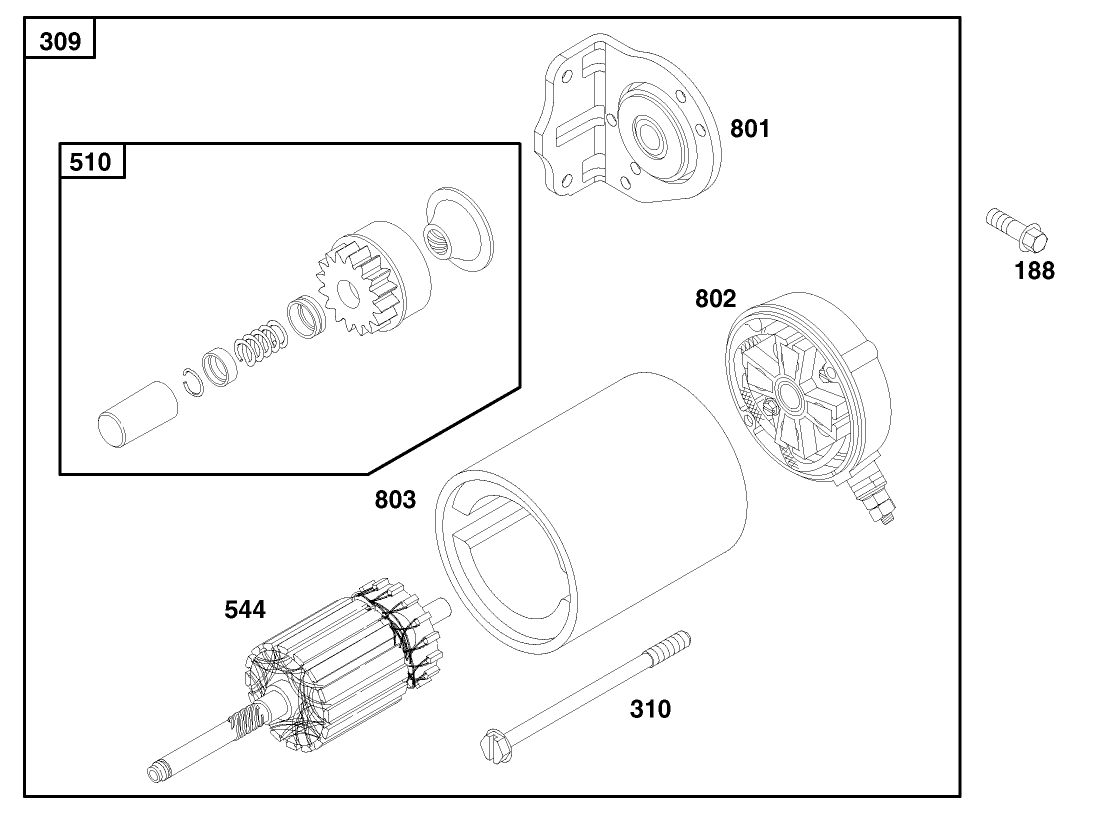 Engine Briggs & Stratton Model 303447-1180-E1