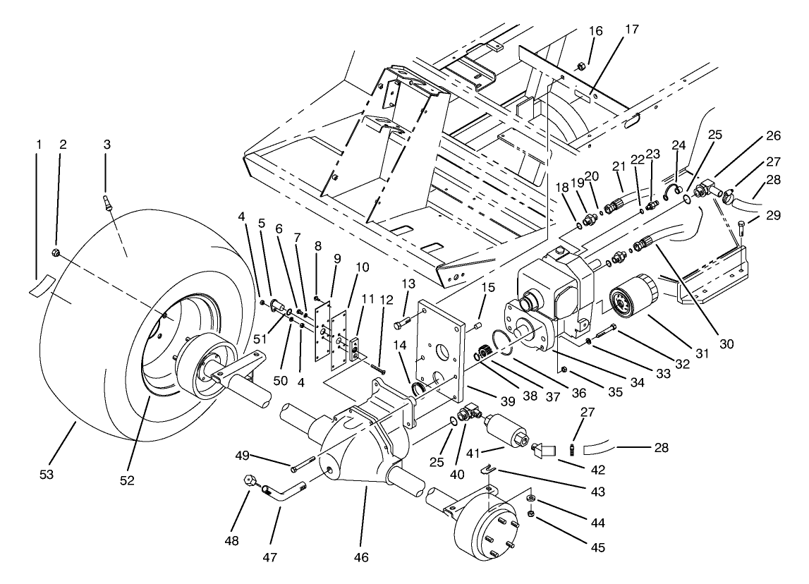 Front Axle & Transmission Assembly