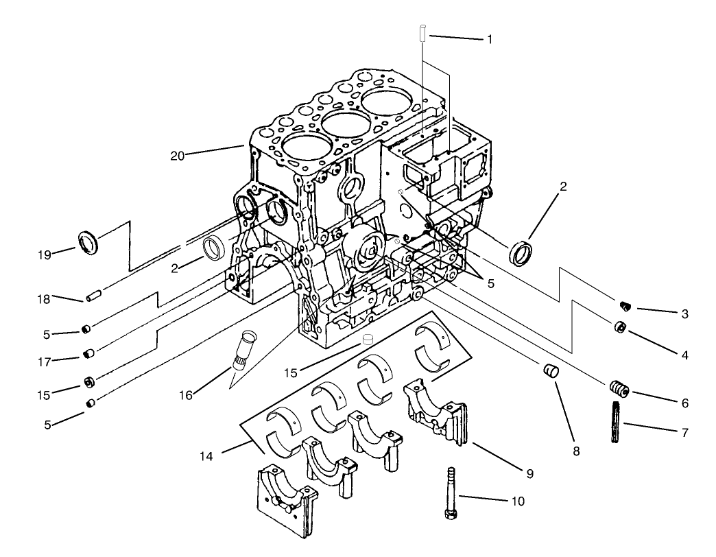 Cylinder Block And Bearing Assembly