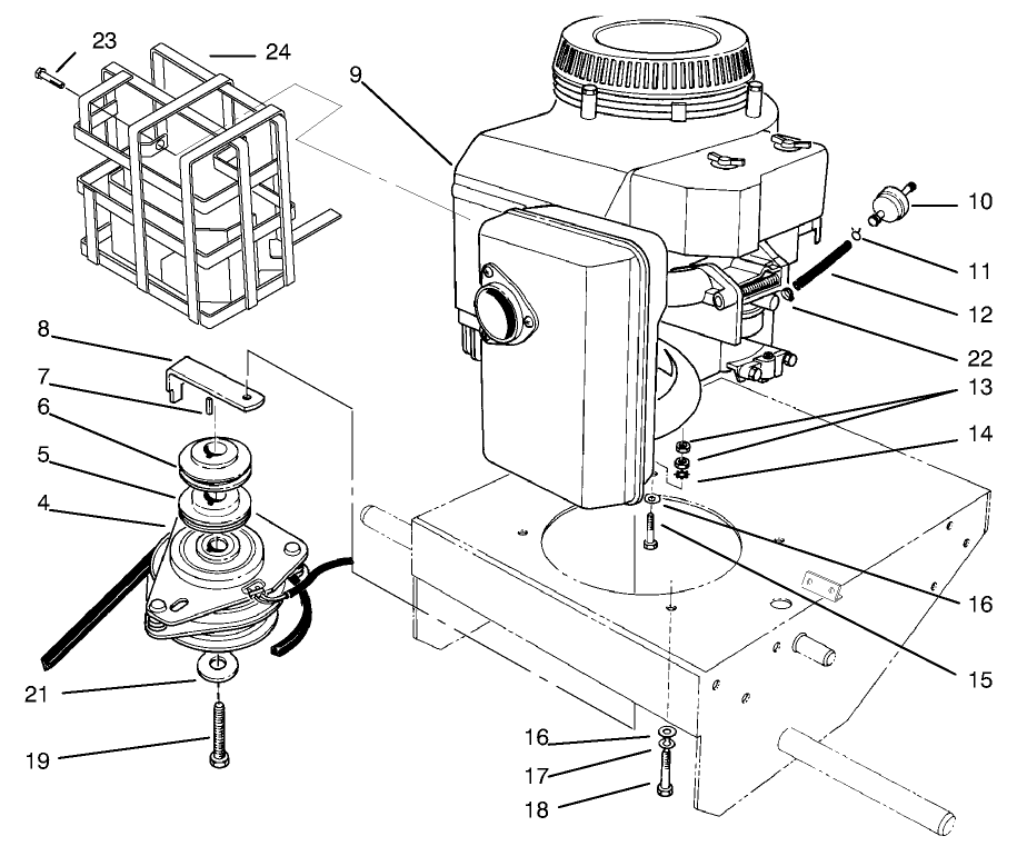 Engine & Clutch Assembly