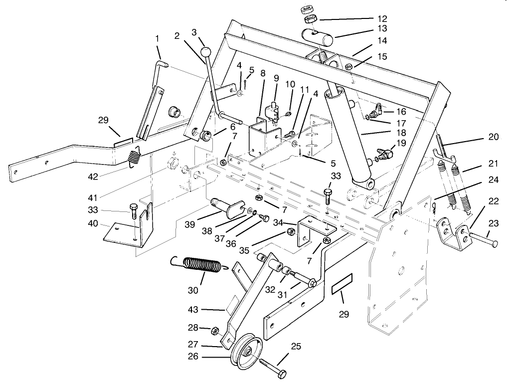 Parking Brake & Lift Frame Assembly
