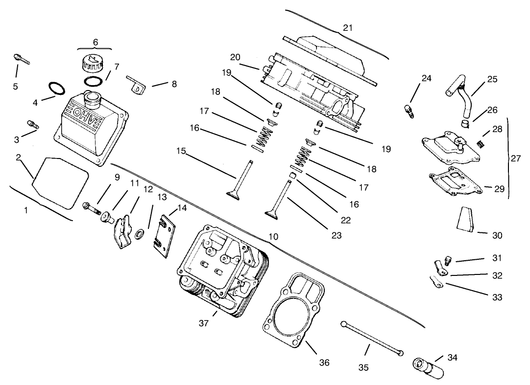 Cylinder Head, Valve & Breather