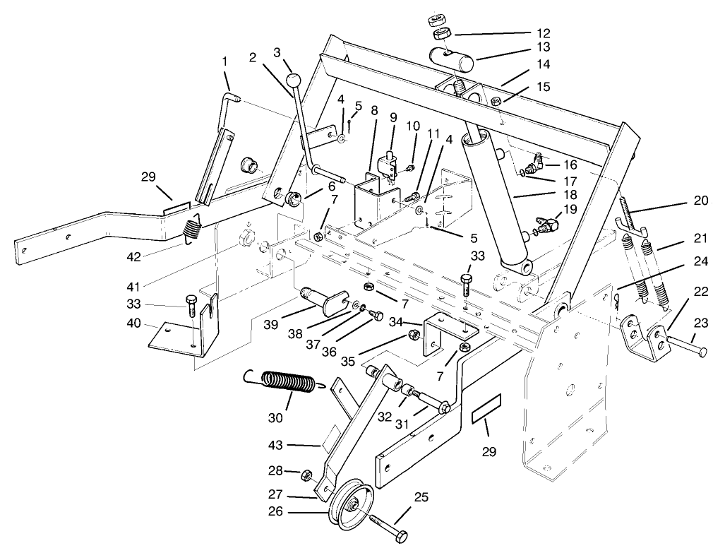 Parking Brake & Lift Frame Assembly