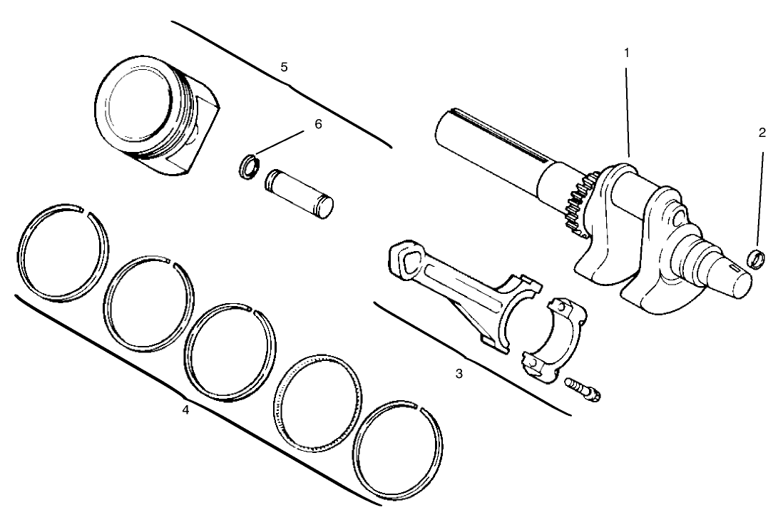 Crankshaft, Piston And Rings