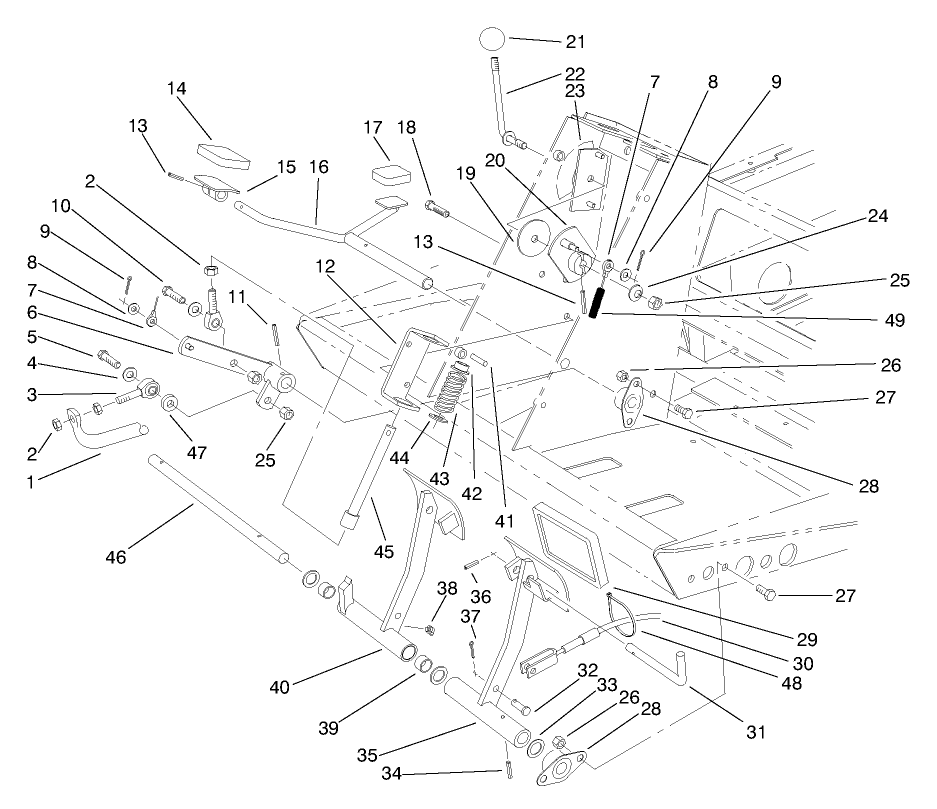 Traction & Brake Pedal Assembly