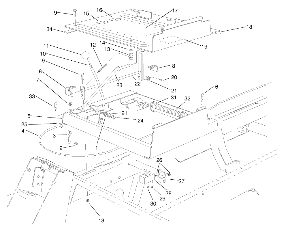 Seat Frame & Throttle Assembly (continued)