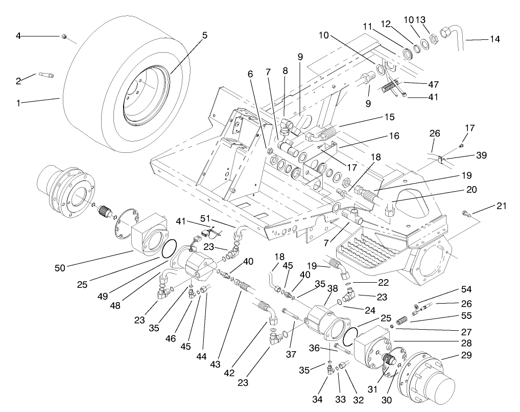 Front Hydraulic Drive & Brake Asm. (continued)