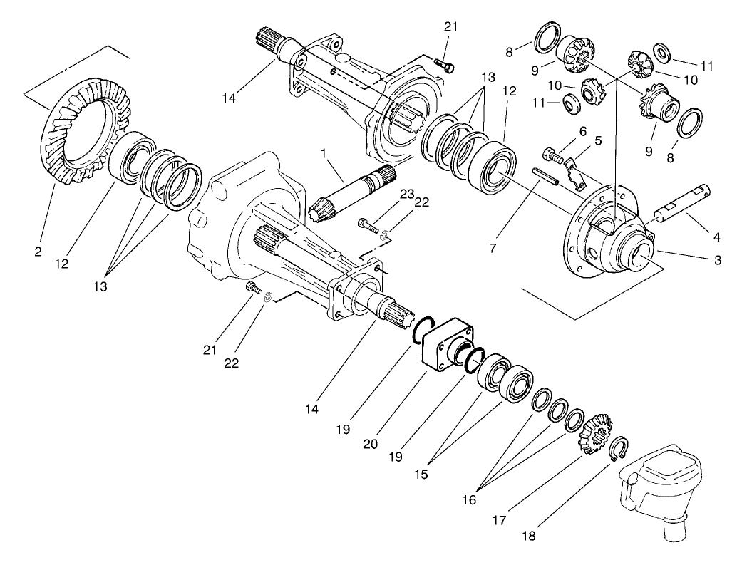 Differential & Shaft Assembly Axle No. 98-2447 (model No. 03804 Only)