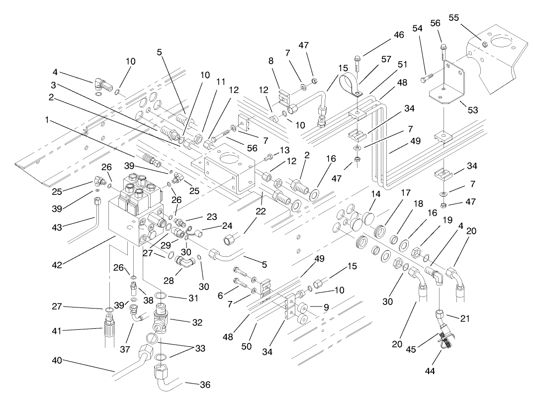 Rear Hydraulic Control Block & Tubes