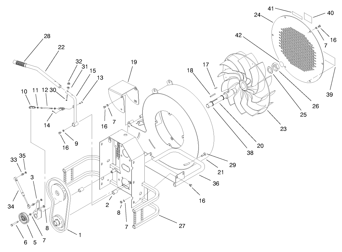 Blower, Fan & Frame Assembly
