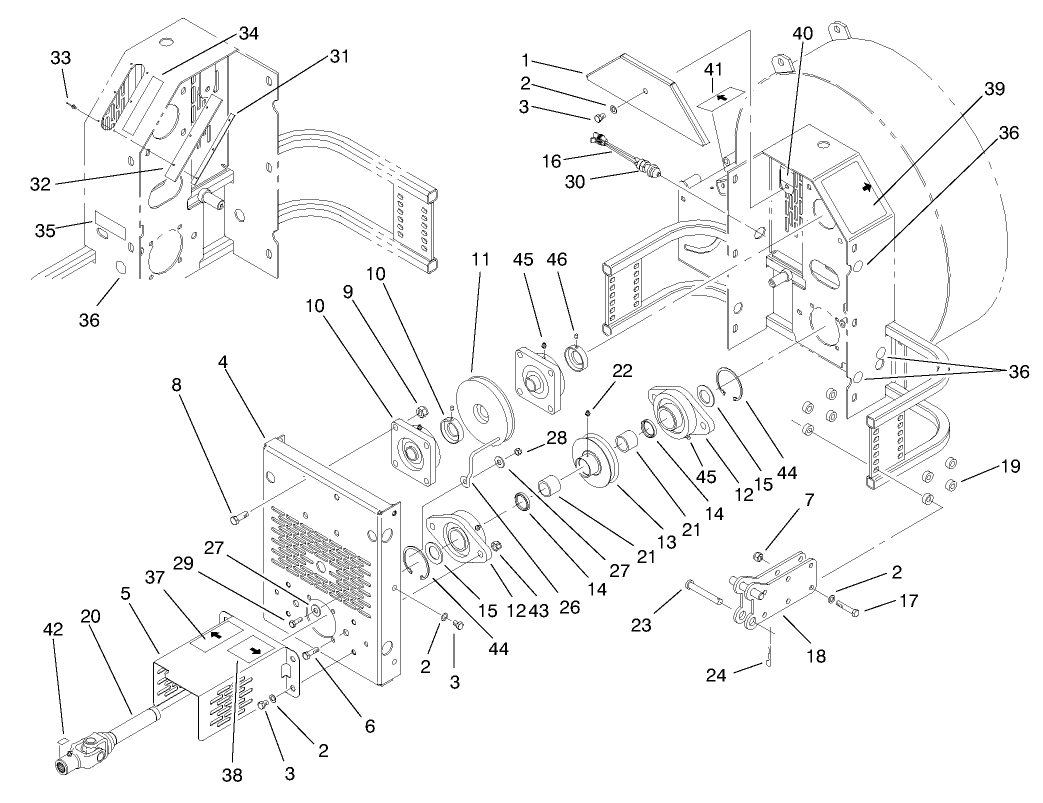 Pulleys, Bracket & Cover Assembly
