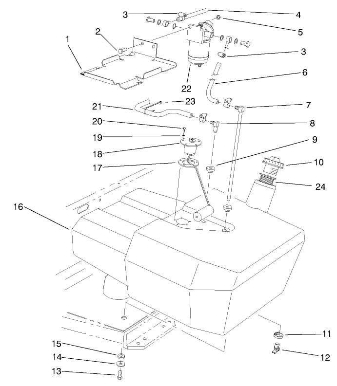 Fuel Tank & Filter Asm