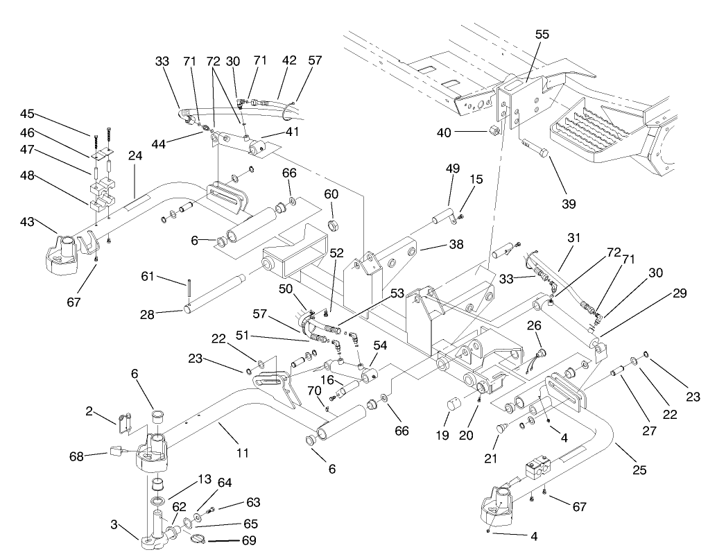 Front Lift Arms Asm-No. 1,4 & 5