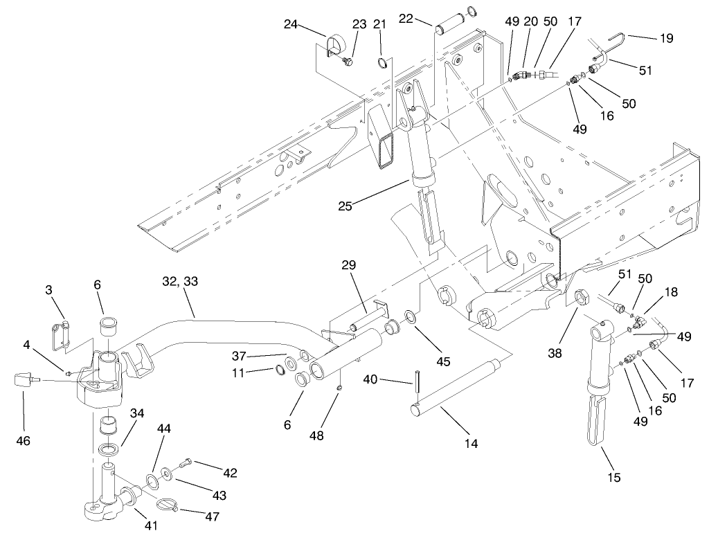 Rear Lift Arm Asm-No. 2 & 3