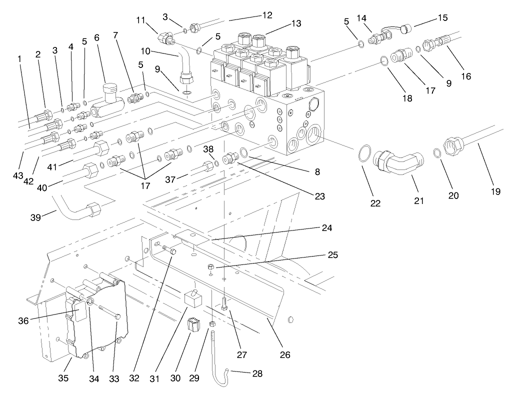Front Hydraulic Block & Hoses