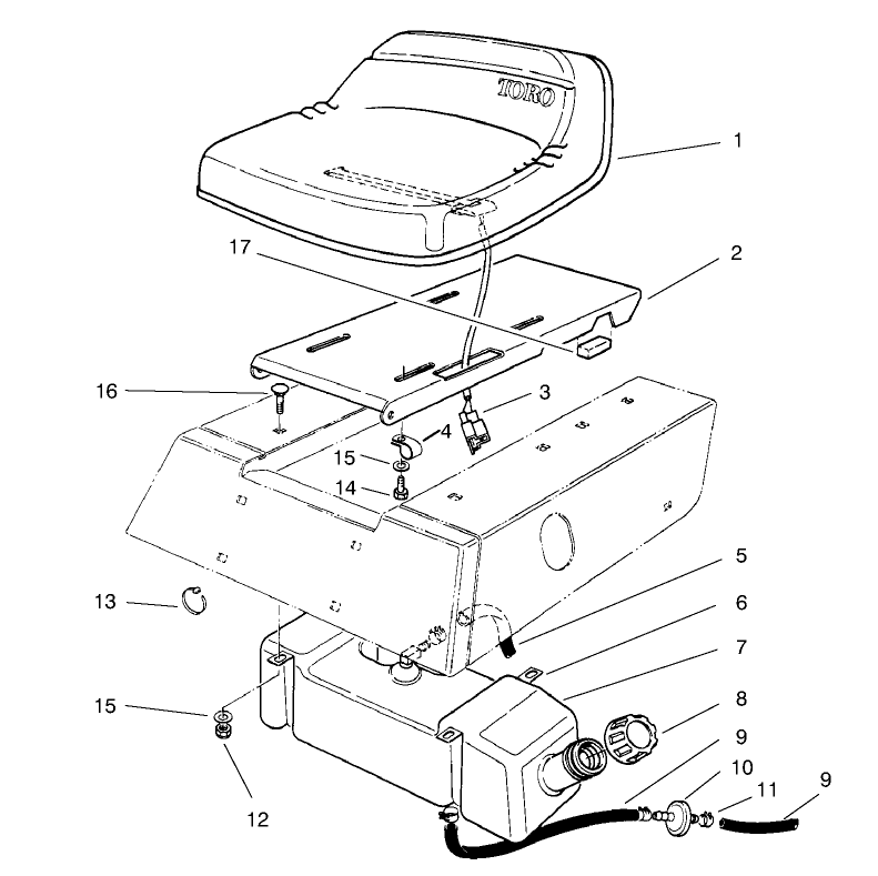 Seat & Gas Tank Assembly
