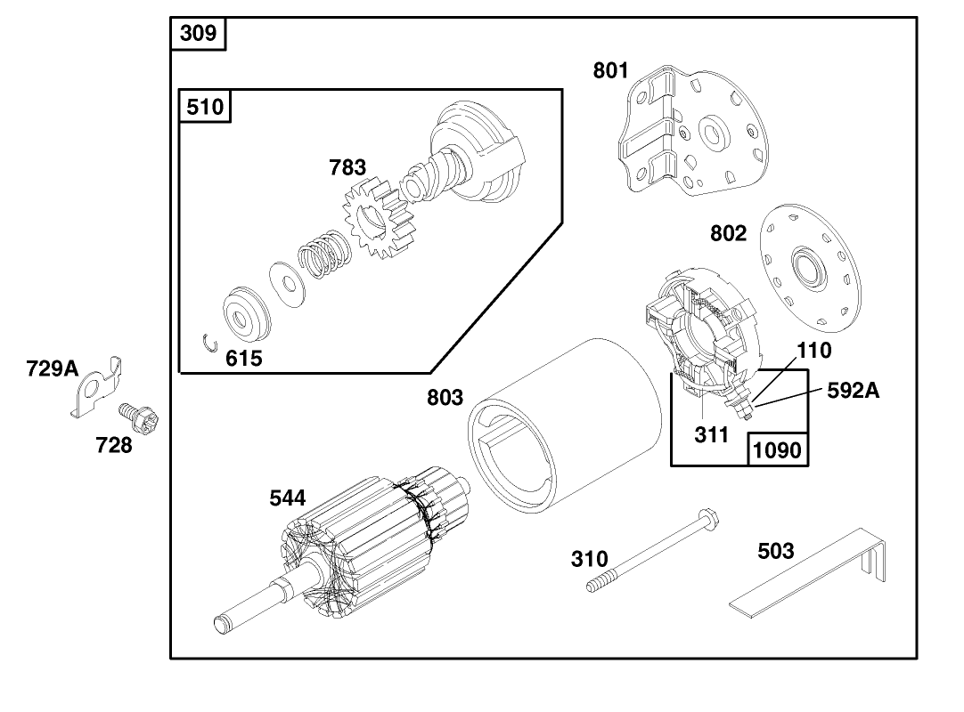 Engine Briggs & Stratton Model 195707-0421-El