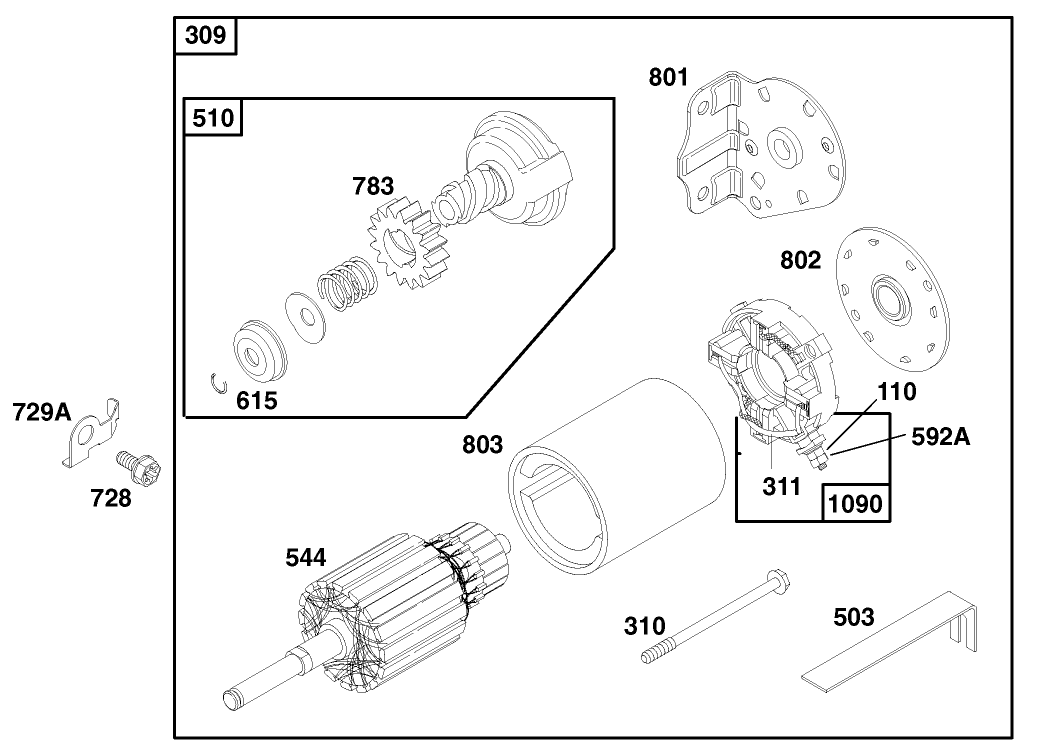 Engine Briggs & Stratton Model 195707-0421-El