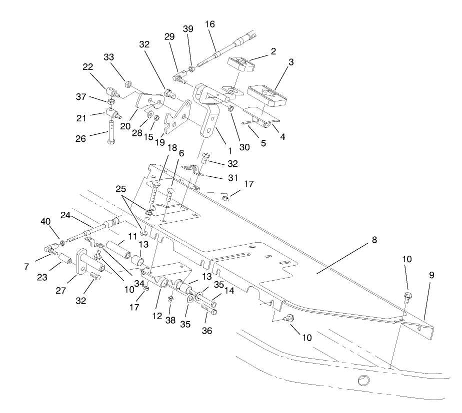Floor Panel & Traction Pedal Assembly