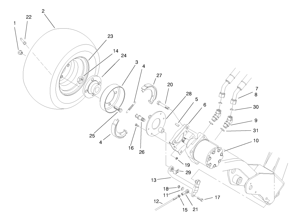 Front Wheel & Brake Assembly