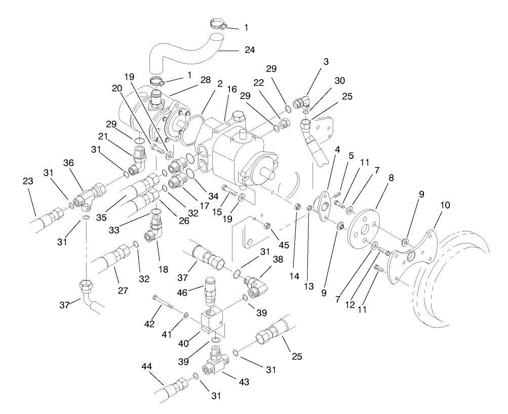 Hydraulic Pump & Hydrostat Assembly