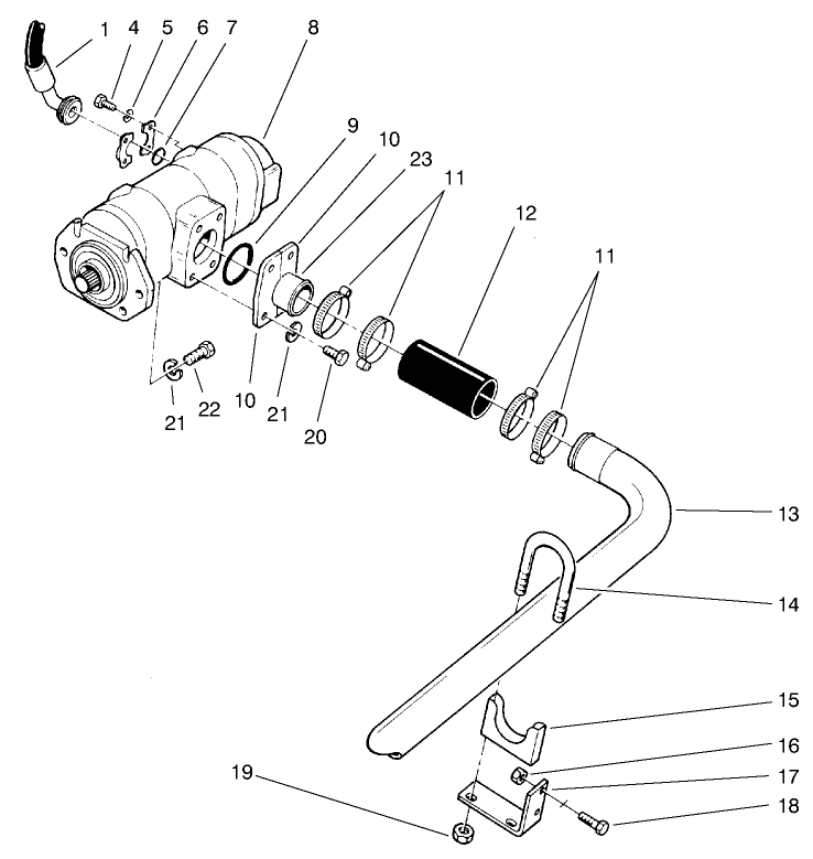 Hydraulic Pump Installation Assembly