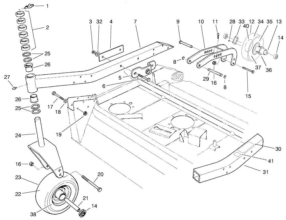 Center Deck Model No. 30592 Carrier Frame Assembly