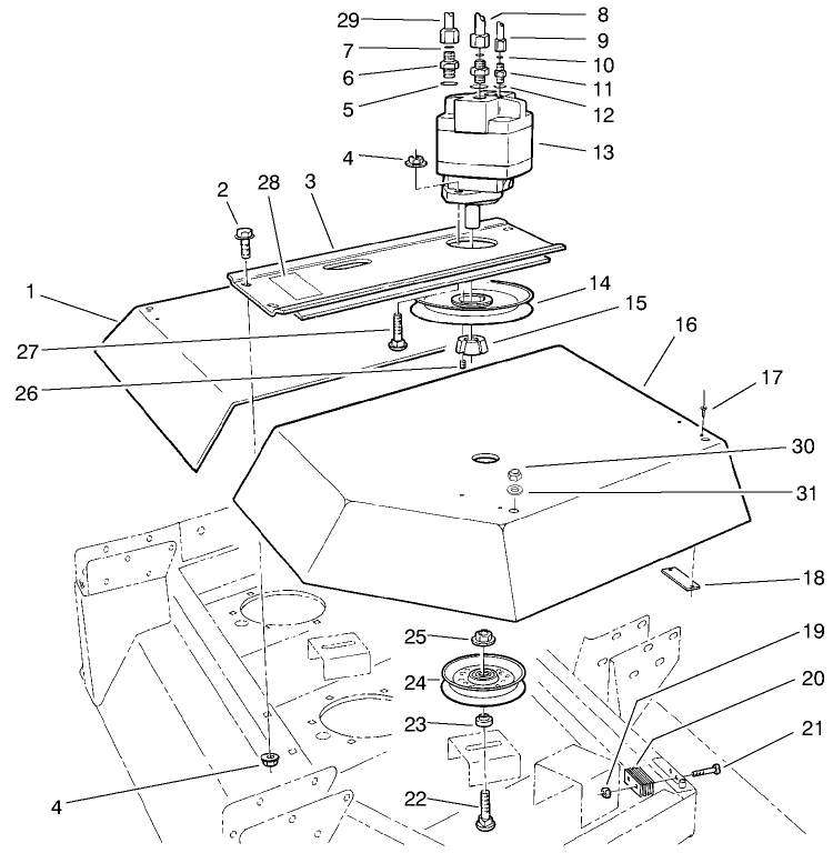 Wing Deck Model No. 30591 Lh & 30593 Rh Drive Assembly
