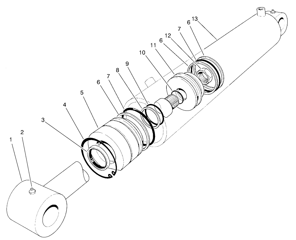 Hydraulic Lift Cylinder Assembly No. 62-4250 (2-1/2