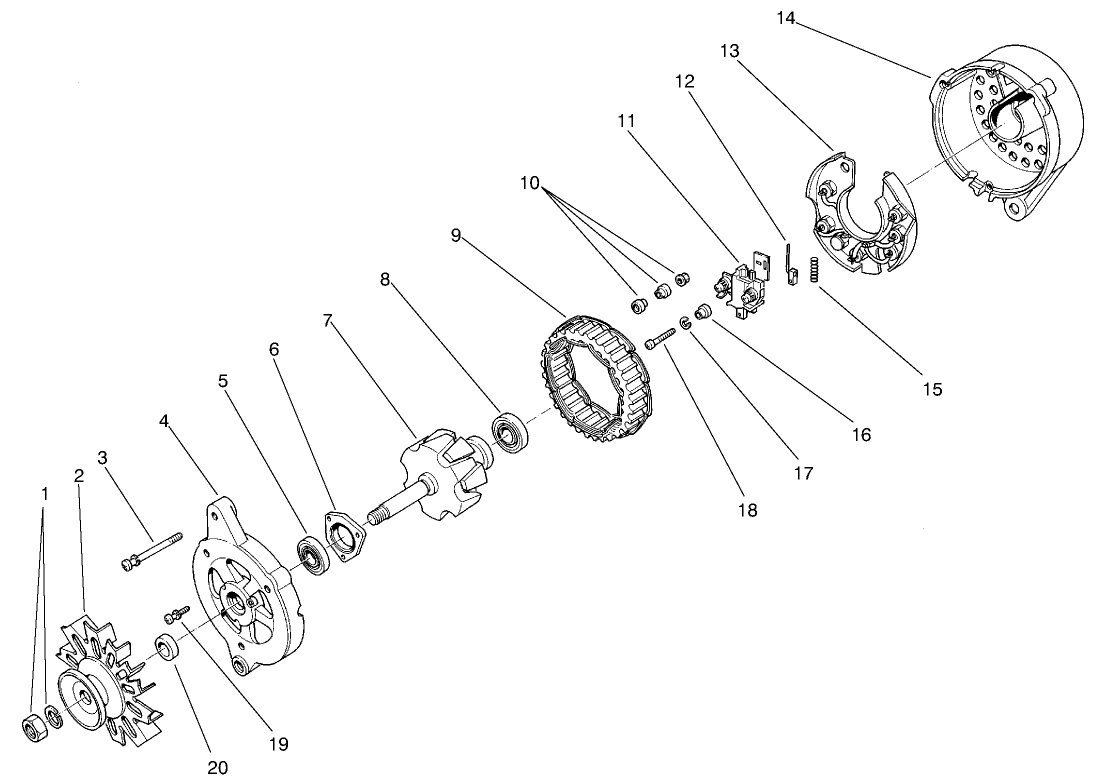 Alternator Assembly No. 43-0390