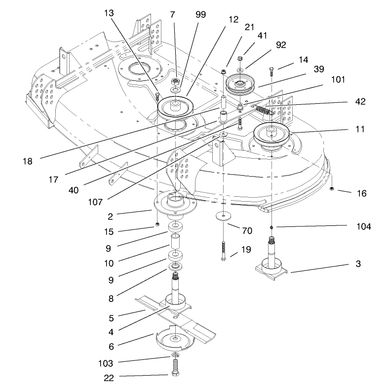 Spindle Asm, And Idlers