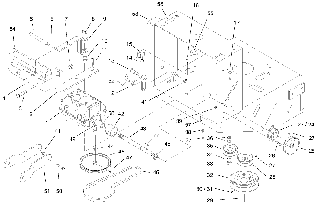 Transmission, Pulleys And Drive Belt